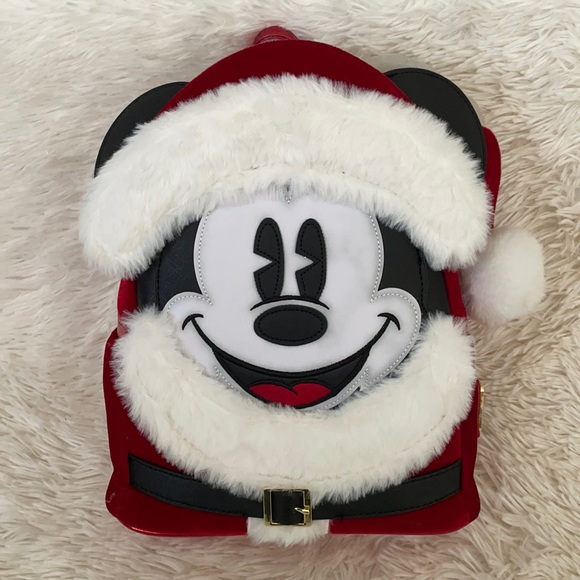Loungefly Handbags - Loungefly Santa Mickey Mini Backpack